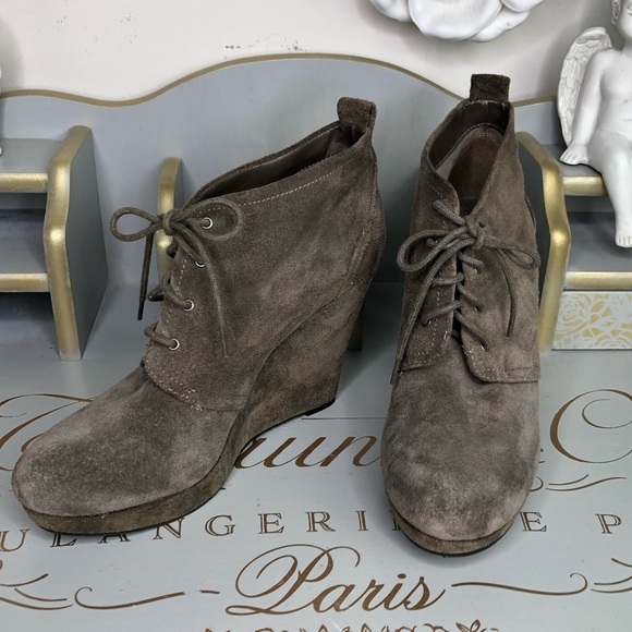 JESSICA Simpson Gray suede platform wedge booties - Picture 12 of 16
